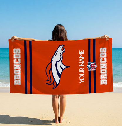 LIMITED EDITION - NEW CUSTOMIZED NFL13 DVB DENVER BRONCOS BEACH & BATH TOWEL (KIDS & ADULTS)
