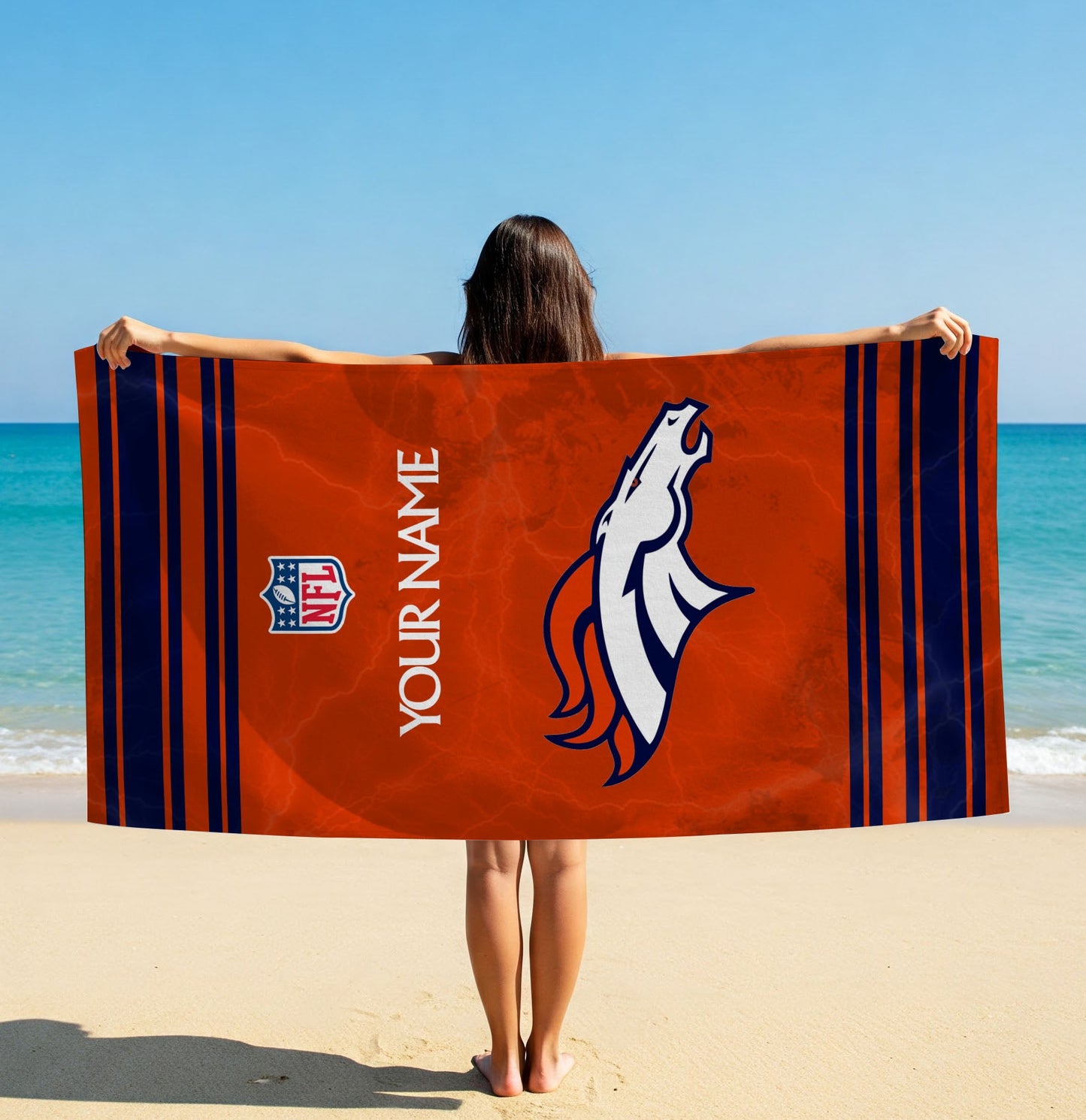LIMITED EDITION - NEW CUSTOMIZED NFL13 DVB DENVER BRONCOS BEACH & BATH TOWEL (KIDS & ADULTS)