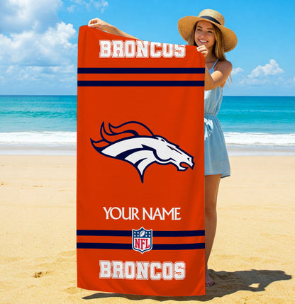 LIMITED EDITION - NEW CUSTOMIZED NFL13 DVB DENVER BRONCOS BEACH & BATH TOWEL (KIDS & ADULTS)