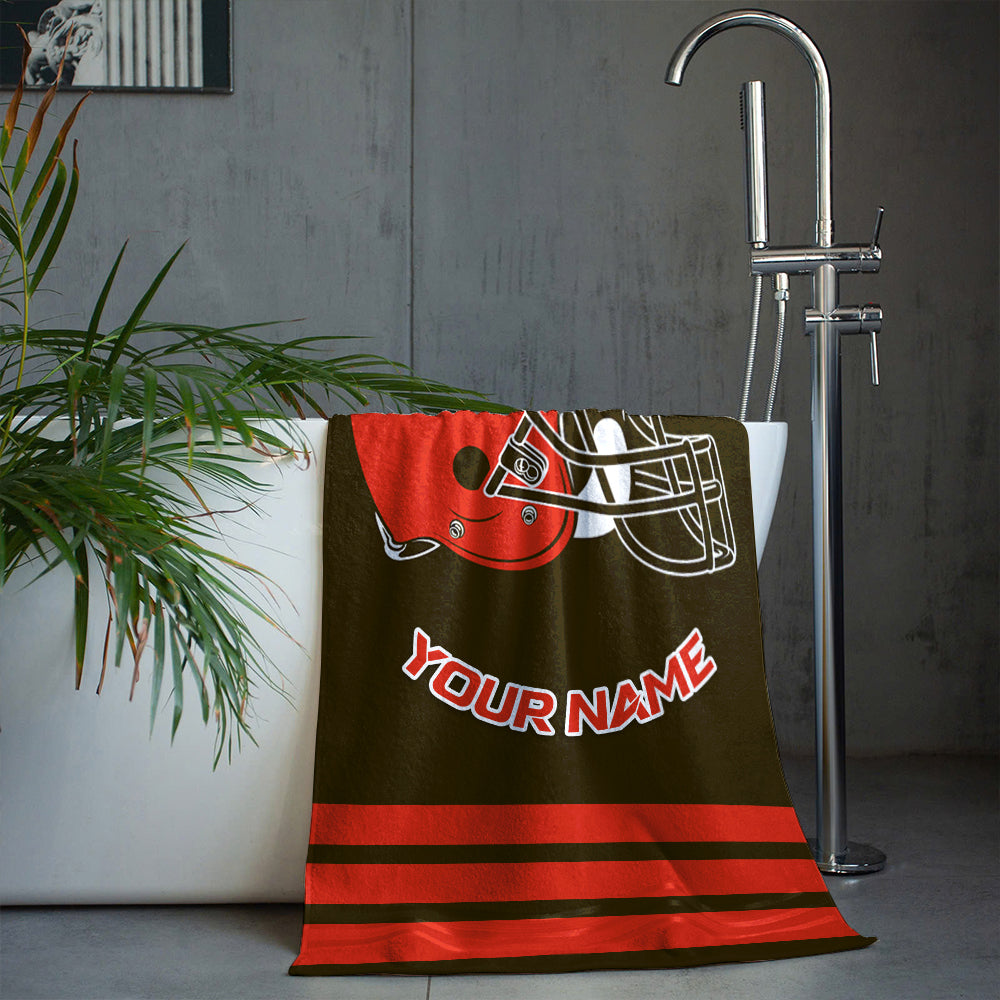 LIMITED EDITION - NEW CUSTOMIZED NFL29 CLB CLEVELAND BROWNS BEACH & BATH TOWEL
