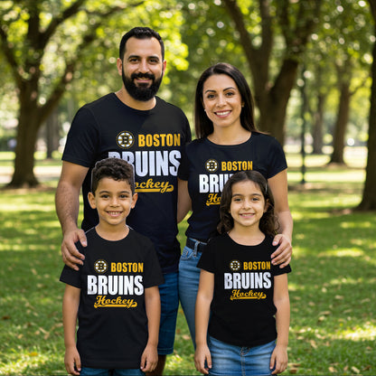 LIMITED EDITION - NEW CUSTOMIZED NHL02 BTB BOSTON BRUINS T-SHIRT FOR FAMILY (ADULTS & KIDS)
