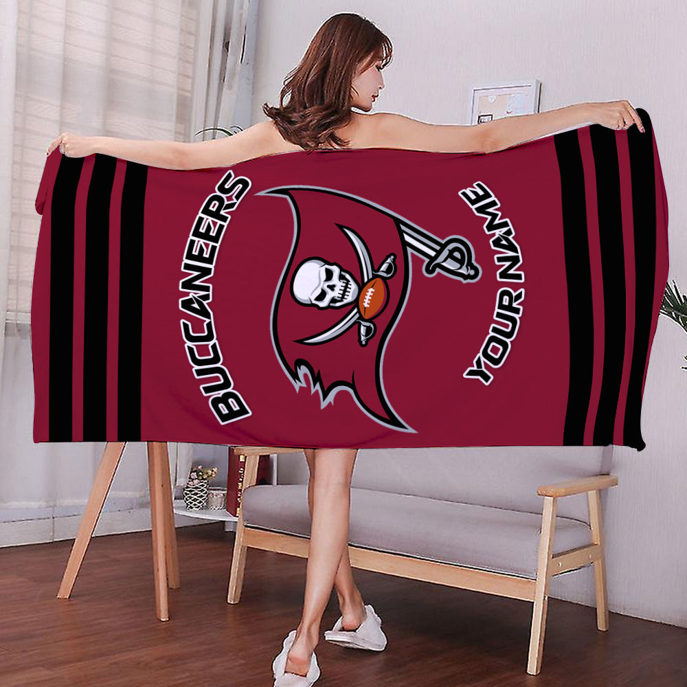 LIMITED EDITION - NEW CUSTOMIZED NFL10 TBB TAMPA BAY BUCCANEERSBEACH & BATH TOWEL