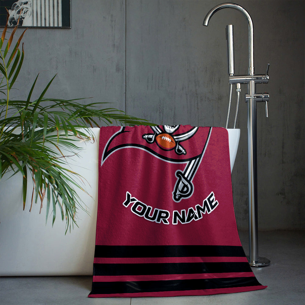 LIMITED EDITION - NEW CUSTOMIZED NFL10 TBB TAMPA BAY BUCCANEERSBEACH & BATH TOWEL