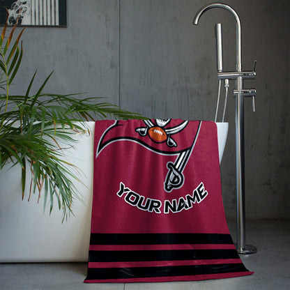 LIMITED EDITION - NEW CUSTOMIZED NFL10 TBB TAMPA BAY BUCCANEERSBEACH & BATH TOWEL