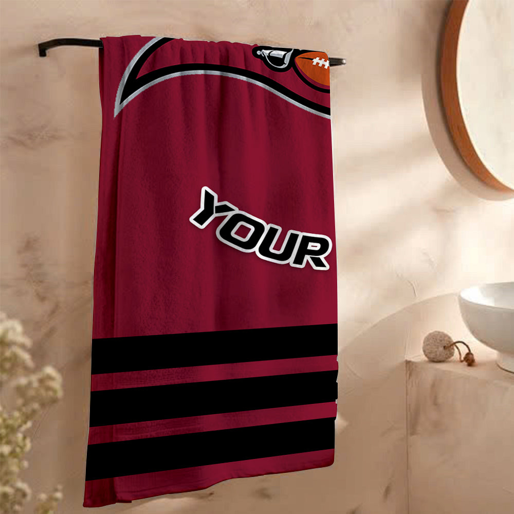 LIMITED EDITION - NEW CUSTOMIZED NFL10 TBB TAMPA BAY BUCCANEERSBEACH & BATH TOWEL