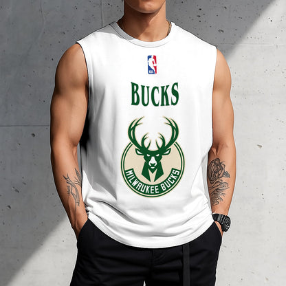 LIMITED EDITION - NEW CUSTOMIZED NBA11 MB MILWAUKEE BUCKS TANKTOP & GYM SHIRT