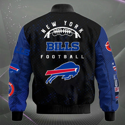 LIMITED EDITION - NEW CUSTOMIZED NFL03 BFB BUFFALO BILLS SATIN VARSITY JACKET & LONG PANTS