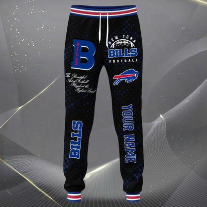 LIMITED EDITION - NEW CUSTOMIZED NFL03 BFB BUFFALO BILLS SATIN VARSITY JACKET & LONG PANTS