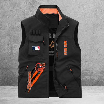 LIMITED EDITION - NEW CUSTOMIZED MLB25 BOS BALTIMORE ORIOLES SLEEVELESS VEST