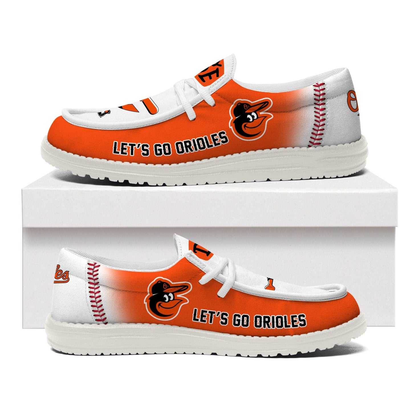 LIMITED EDITION - NEW CUSTOMIZED MLB25 BT ORIOLES LOAFER SHOES