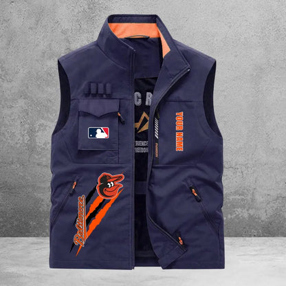 LIMITED EDITION - NEW CUSTOMIZED MLB25 BOS BALTIMORE ORIOLES SLEEVELESS VEST