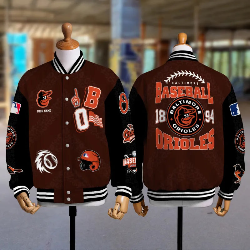 LIMITED EDITION - NEW CUSTOMIZED MLB25 BOS BALTIMORE ORIOLES UNISEX T-SHIRT, POLO, HOODIE & JACKETS