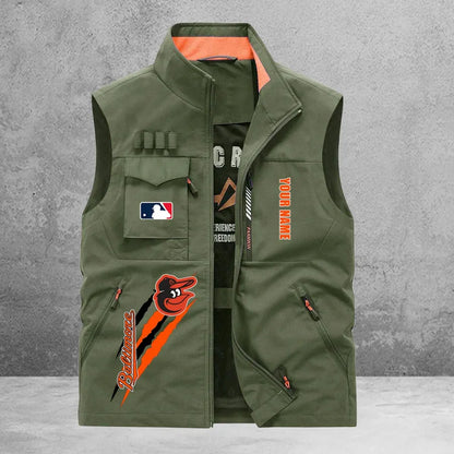 LIMITED EDITION - NEW CUSTOMIZED MLB25 BOS BALTIMORE ORIOLES SLEEVELESS VEST
