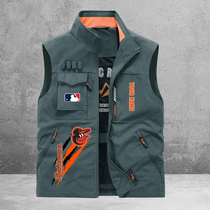 LIMITED EDITION - NEW CUSTOMIZED MLB25 BOS BALTIMORE ORIOLES SLEEVELESS VEST