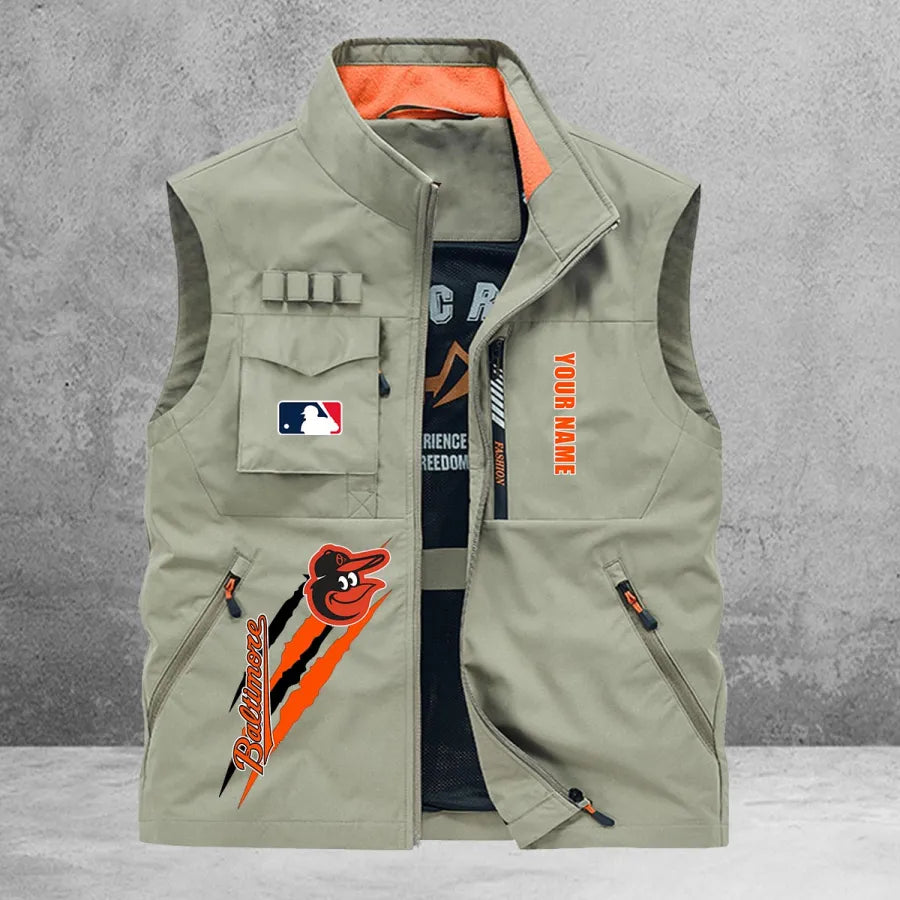 LIMITED EDITION - NEW CUSTOMIZED MLB25 BOS BALTIMORE ORIOLES SLEEVELESS VEST