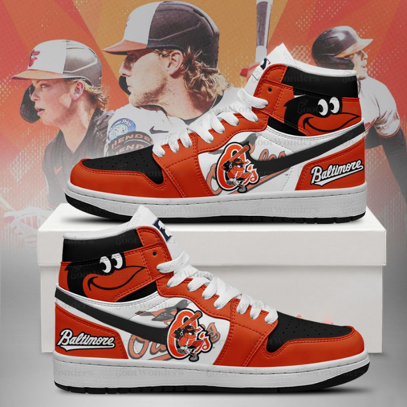 LIMITED EDITION - NEW CUSTOMIZED MLB25 BT ORIOLES AIR JORDAN SNEAKERS