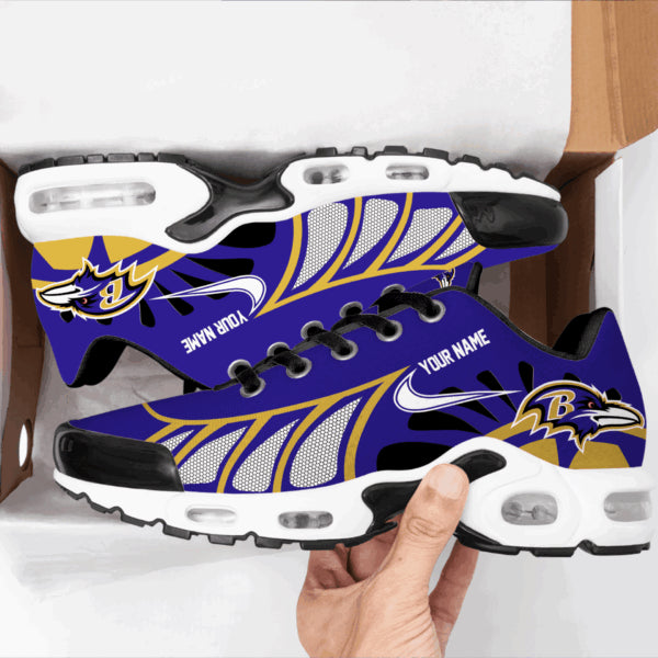 LIMITED EDITION - NEW CUSTOMIZED NFL07 LVR LAS VEGAS RAIDERS UNISEX AIR MAX PLUS SNEAKERS