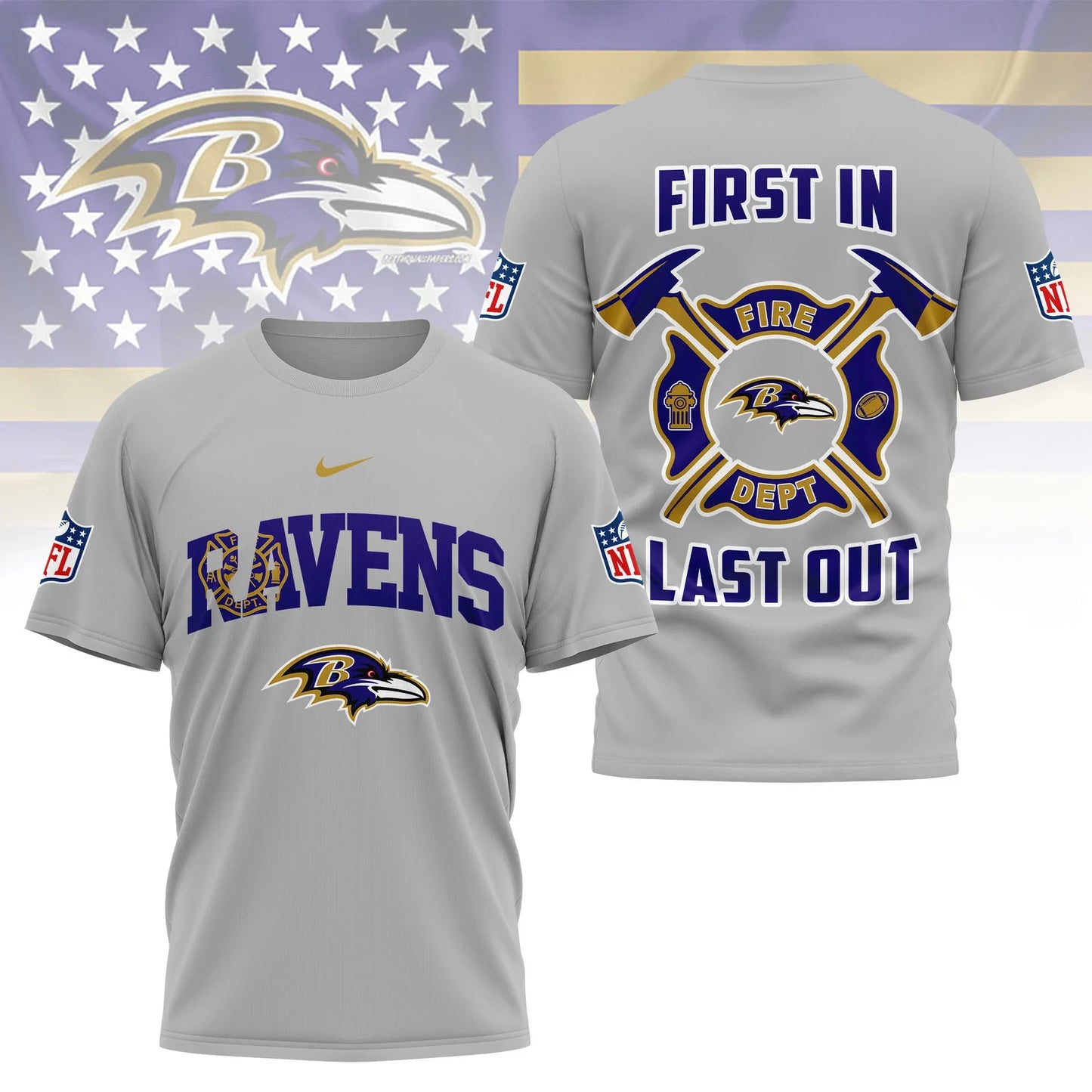 LIMITED EDITION - NEW CUSTOMIZED NFL28 BTR BALTIMORE RAVENS T-SHIRT | MULTIPLE COLORS AVAILABLE