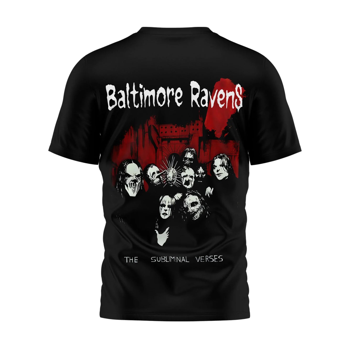 LIMITED EDITION - NEW CUSTOMIZED NFL28 BTR BALTIMORE RAVENS SLIPKNOT 3D SHIRT
