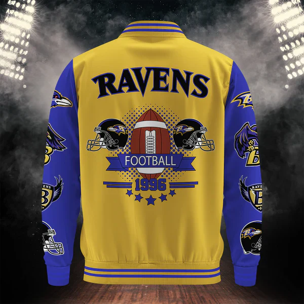 LIMITED EDITION - NEW CUSTOMIZED NFL28 BTR BALTIMORE RAVENS BASEBALL JACKET