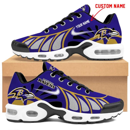 LIMITED EDITION - NEW CUSTOMIZED NFL07 LVR LAS VEGAS RAIDERS UNISEX AIR MAX PLUS SNEAKERS