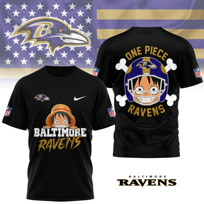 LIMITED EDITION - NEW CUSTOMIZED NFL28 BTR BALTIMORE RAVENS ONE PIECE FAN 3D SHIRT