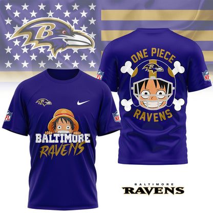 LIMITED EDITION - NEW CUSTOMIZED NFL28 BTR BALTIMORE RAVENS ONE PIECE FAN 3D SHIRT