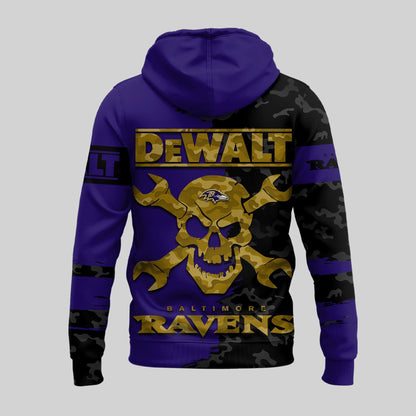 LIMITED EDITION - NEW CUSTOMIZED NFL28 BTR BALTIMORE RAVENS DEWALT UNISEX T-SHIRT, POLO, HOODIE & JACKETS