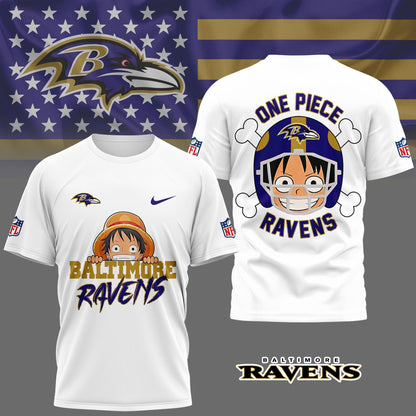LIMITED EDITION - NEW CUSTOMIZED NFL28 BTR BALTIMORE RAVENS ONE PIECE FAN 3D SHIRT