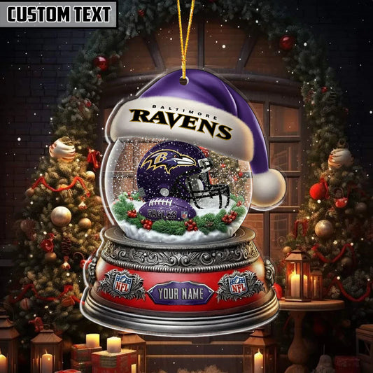 LIMITED EDITION - NEW CUSTOMIZED NFL28 BTR BALTIMORE RAVENS ORNAMENT