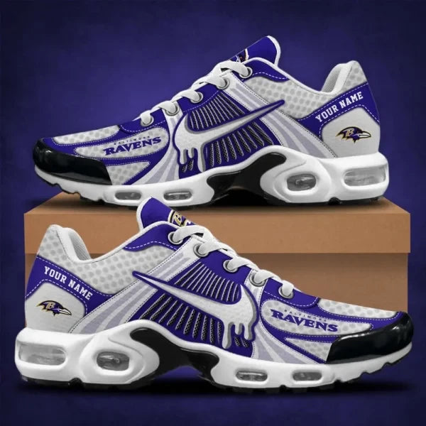 LIMITED EDITION - NEW CUSTOMIZED NFL28 BTR BALTIMORE RAVENS UNISEX AIR MAX PLUS SNEAKERS