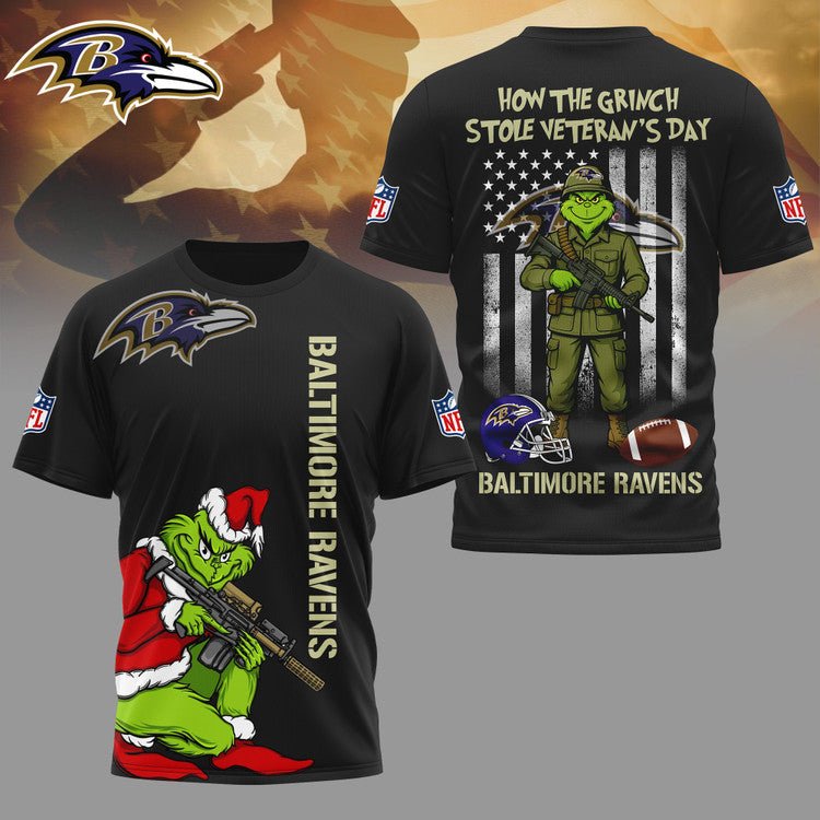 LIMITED EDITION - NEW CUSTOMIZED NFL28 BTR BALTIMORE RAVENS 3D SHIRT
