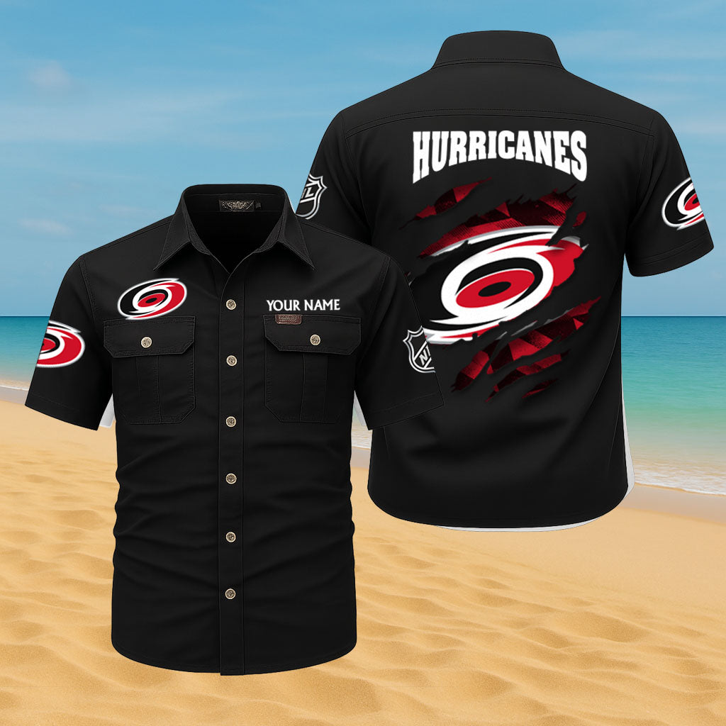LIMITED EDITION - NEW CUSTOMIZED NHL07 CLH CAROLINA HURRICANES CARGO SHIRT