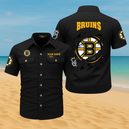 LIMITED EDITION - NEW CUSTOMIZED NHL02 BTB BOSTON BRUINS CARGO SHIRT