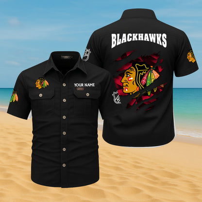 LIMITED EDITION - NEW CUSTOMIZED NHL08 CBH CHICAGO BLACKHAWKS CARGO SHIRT