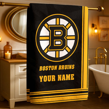 LIMITED EDITION - NEW CUSTOMIZED NHL02 BTB BOSTON BRUINS BEACH & BATH TOWEL