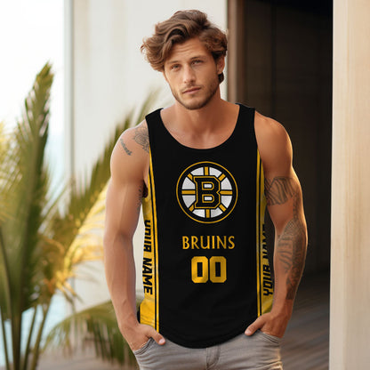 LIMITED EDITION - NEW CUSTOMIZED NHL02 BTB BOSTON BRUINS UNISEX TANK TOP