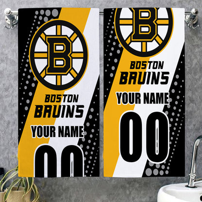 LIMITED EDITION - NEW CUSTOMIZED NHL02 BTB BOSTON BRUINS BEACH & BATH TOWEL