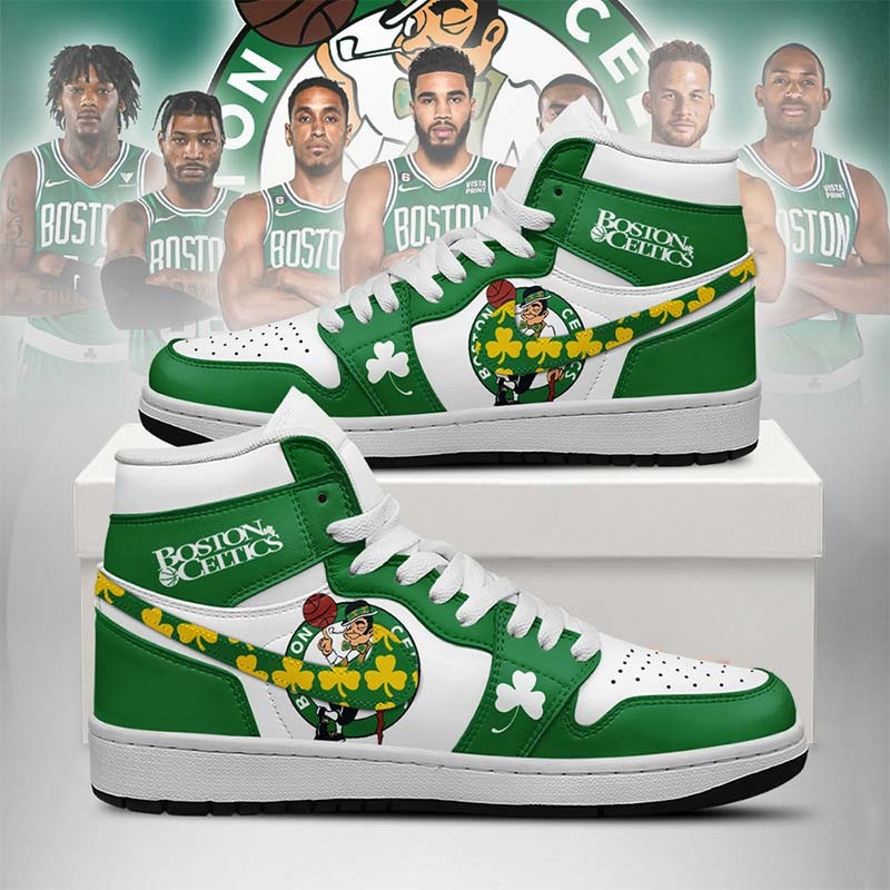 LIMITED EDITION - NEW CUSTOMIZED NBA03 BT CELTICS AIR JORDAN SNEAKERS