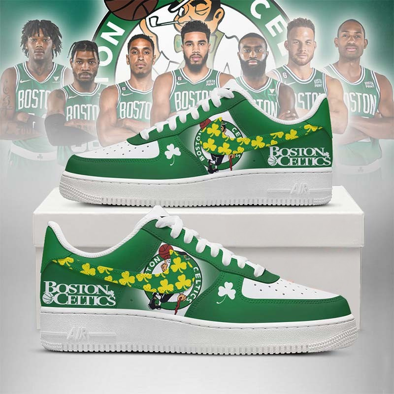 LIMITED EDITION - NEW CUSTOMIZED NBA03 BT CELTICS AF1 SHOES