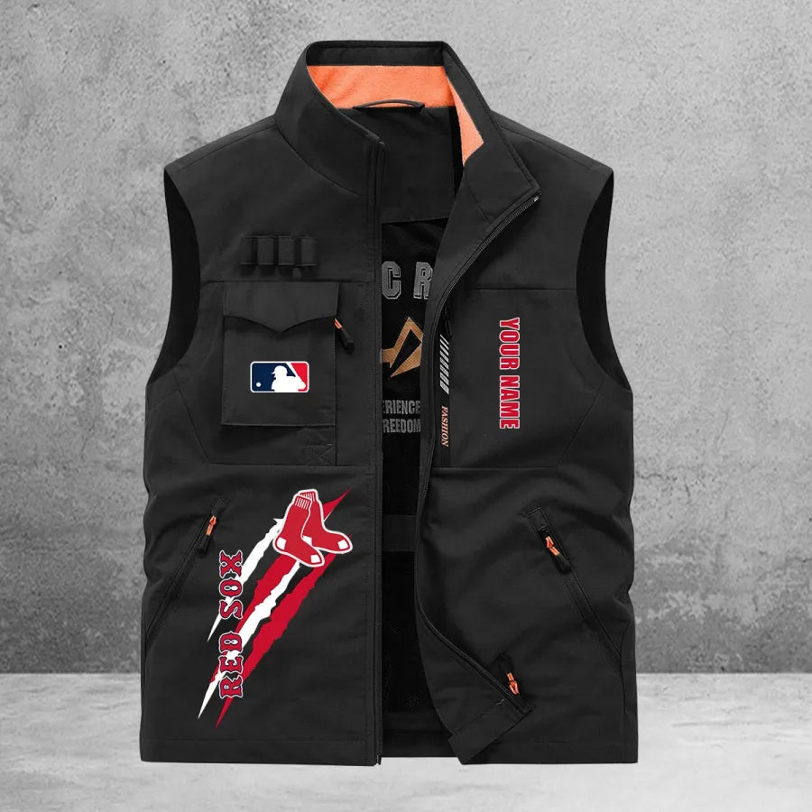 LIMITED EDITION - NEW CUSTOMIZED MLB03 BRS BOSTON RED SOX SLEEVELESS VEST