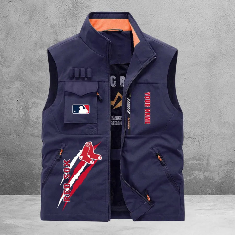 LIMITED EDITION - NEW CUSTOMIZED MLB03 BRS BOSTON RED SOX SLEEVELESS VEST