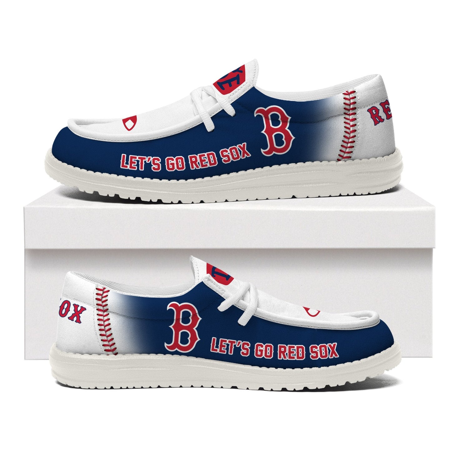 LIMITED EDITION - NEW CUSTOMIZED MLB03 BR SOX LOAFER SHOES