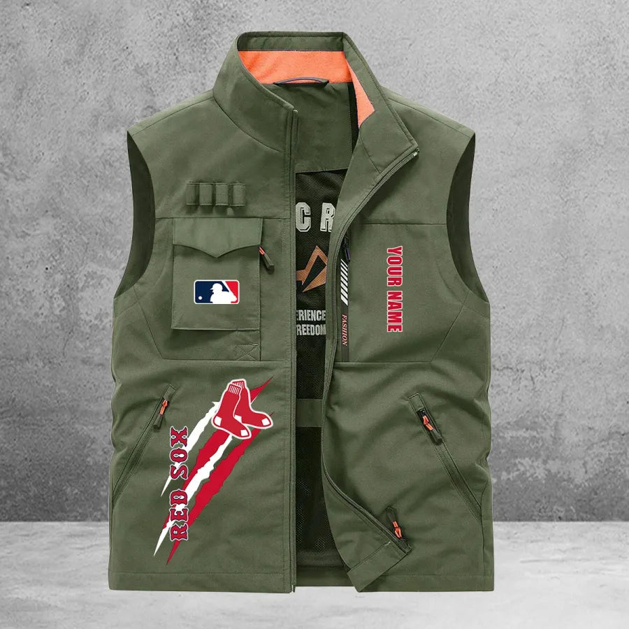 LIMITED EDITION - NEW CUSTOMIZED MLB03 BRS BOSTON RED SOX SLEEVELESS VEST