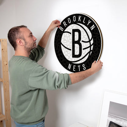 LIMITED EDITION - NEW CUSTOMIZED NBA25 BN BROOKLYN NETS WOODEN PUZZLE