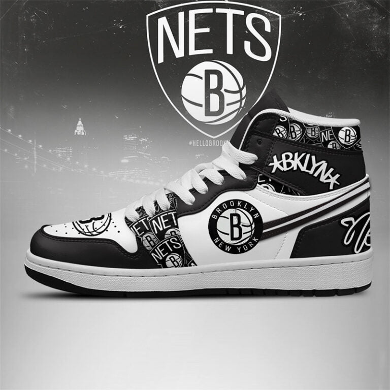 LIMITED EDITION - NEW CUSTOMIZED NBA25 BR NETS AIR JORDAN SNEAKERS