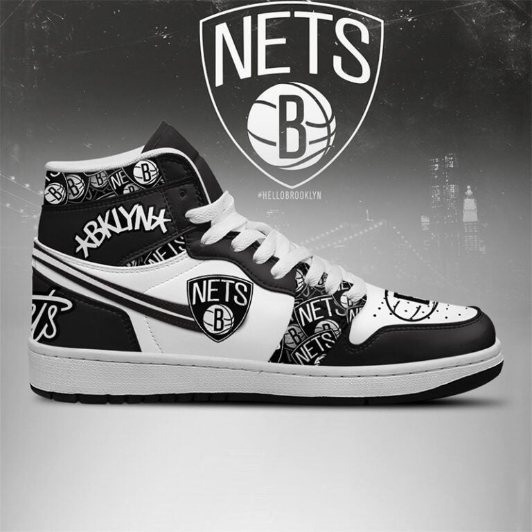 LIMITED EDITION - NEW CUSTOMIZED NBA25 BR NETS AIR JORDAN SNEAKERS