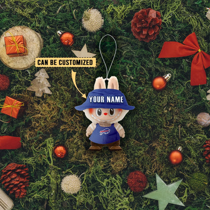 LIMITED EDITION - NEW CUSTOMIZED NFL03 BFB BUFFALO BILLS LABUBU CHRISTMAS ACRYLIC ORNAMENT