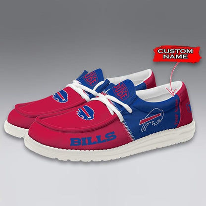 LIMITED EDITION - NEW CUSTOMIZED NFL03 BFB BUFFALO BILLS LOAFER SHOES