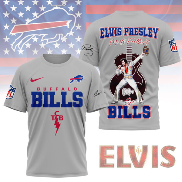 LIMITED EDITION - NEW CUSTOMIZED NFL03 BFB BUFFALO BILLS X ELVIS PRESLEY FAN 3D SHIRT